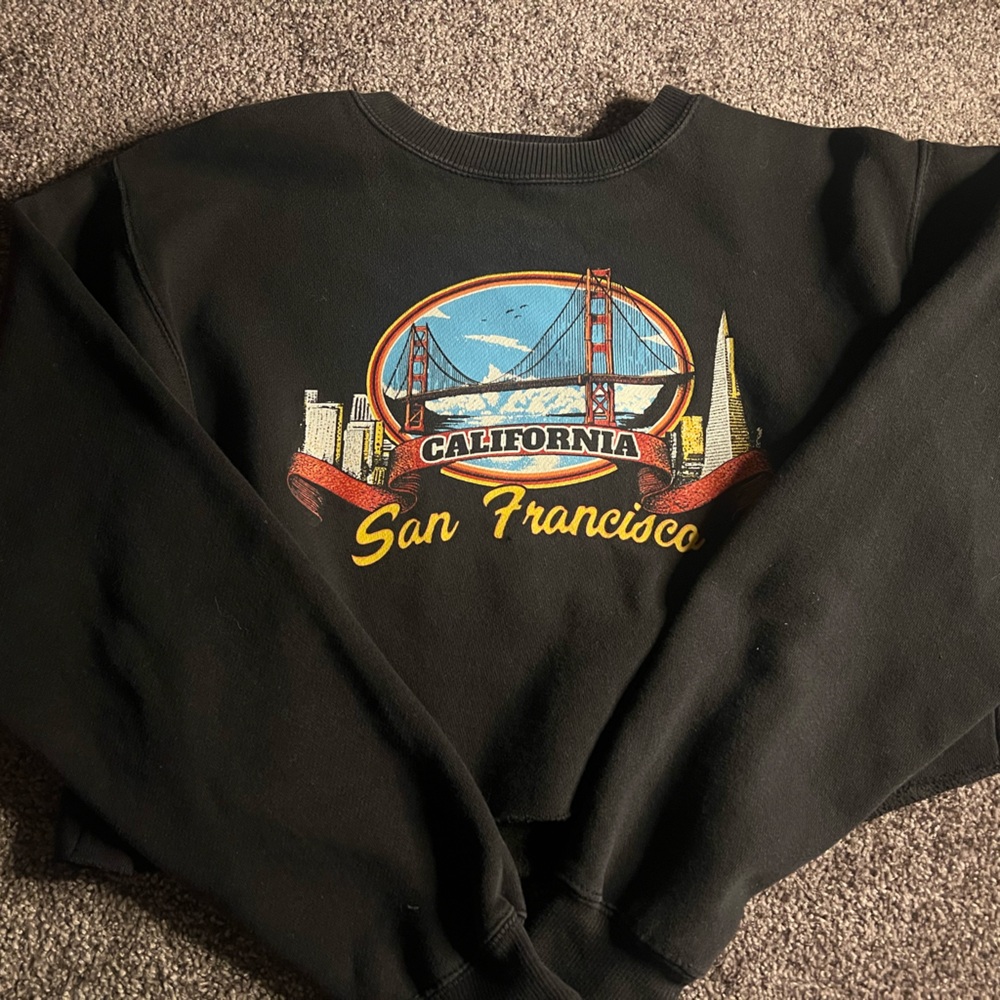brandy california cropped sweatshirt